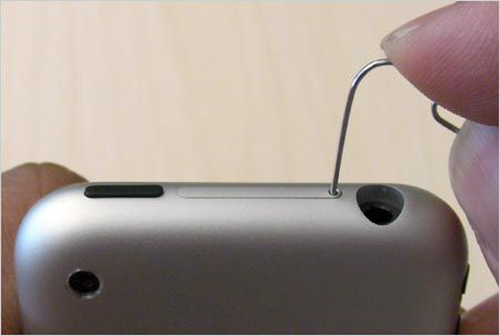 estrazione carrello carta sim iphone 3gs