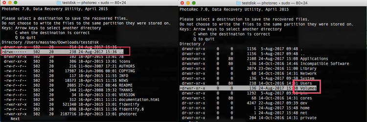 photorec directory salvataggio recupero