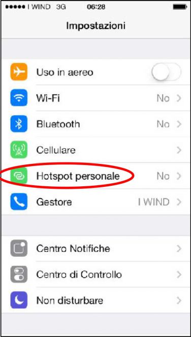Come attivare l’Hotspot personale su ios iPhone e iPad