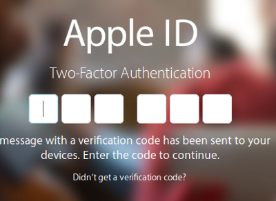 Codice di verifica in due passaggi apple id