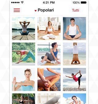 Yoga.com app per iPhone