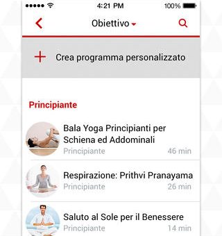Yoga.com app per iPhone