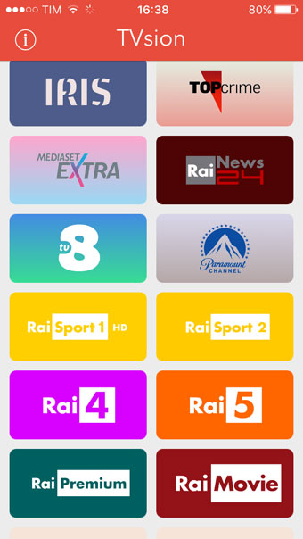 Recensione TVsion app per iPhone iPad