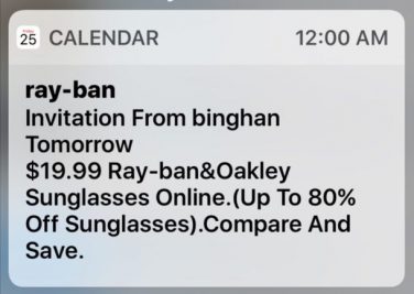 Apple vuole eliminare gli inviti spam sul calendario iOS