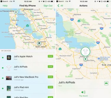 iOS 10.3 Beta ha la nuova app Find My AirPods