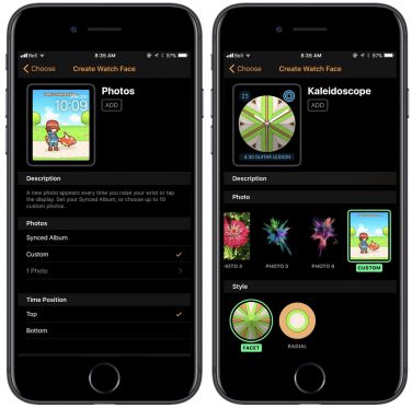 iOS 11 permette di personalizzare il “quadrante” di Apple Watch con nuovi effetti